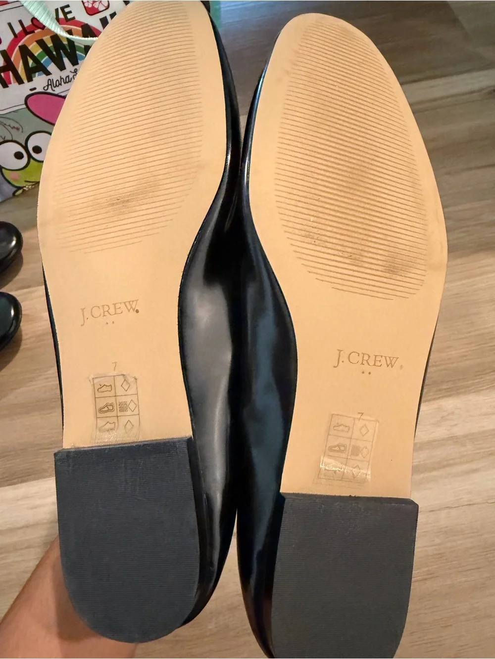 J.Crew Factory Pearl Buckle Mary Jane Flats – Black | NWOB |